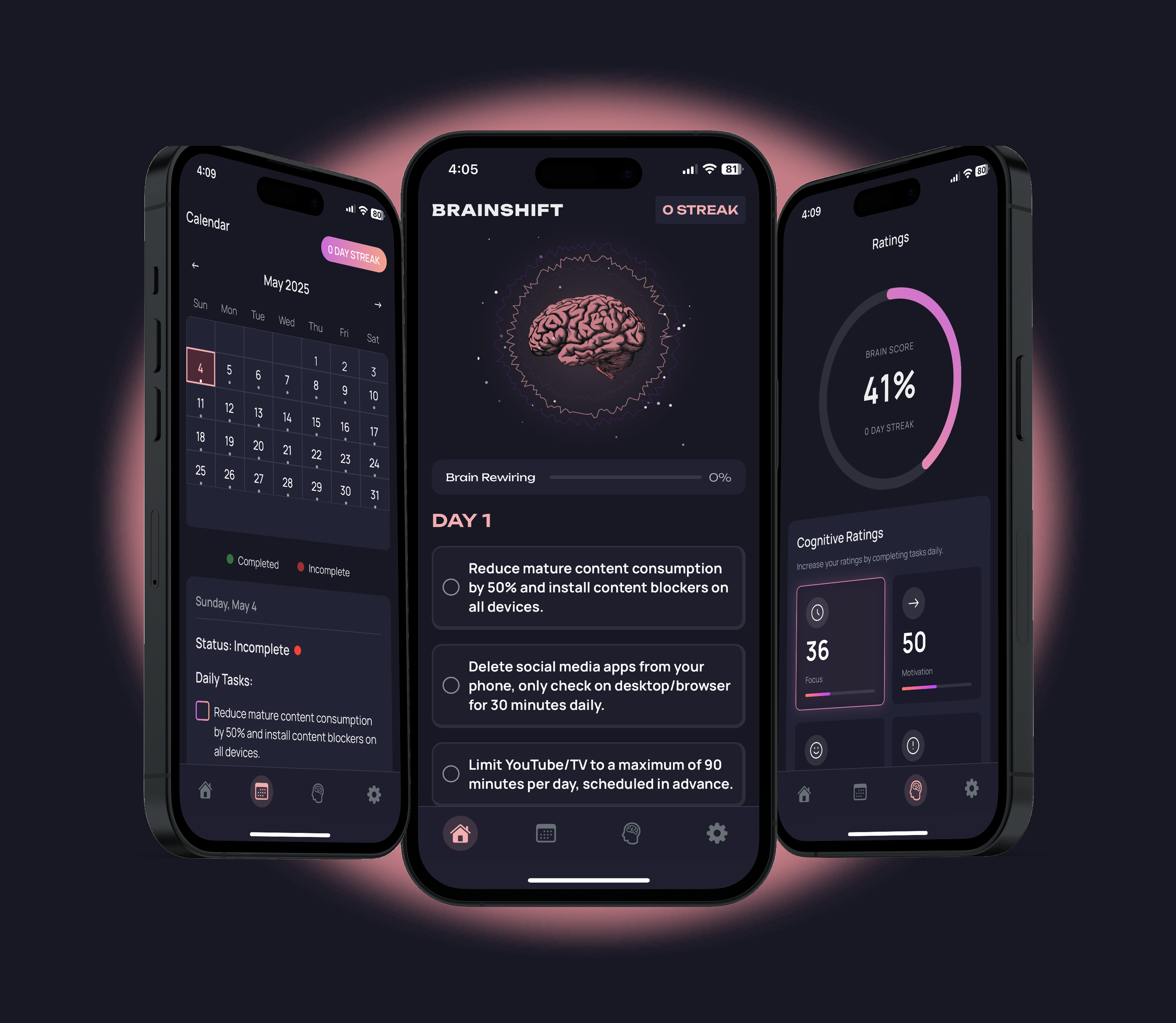 Brainshift app on iPhones